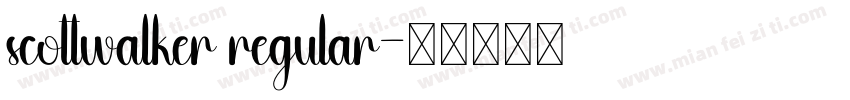 scottwalker regular字体转换